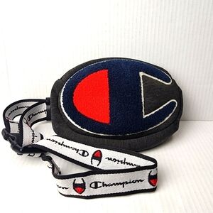Champion Fanny Pack Gray with Red and Blue Carpeted Logo Unisex
